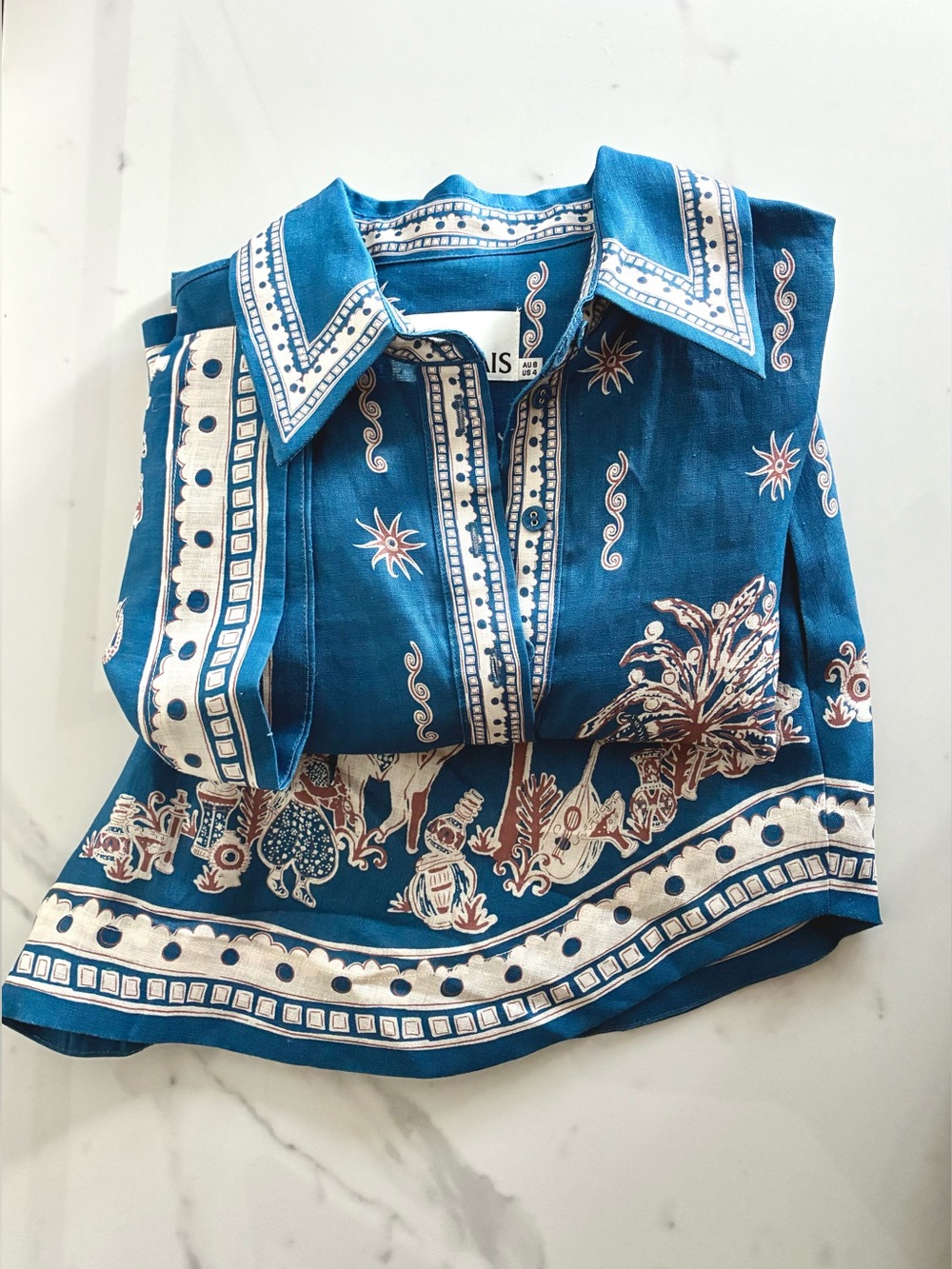 ALÉMAIS Acacia Linen Shirt and Short Set $610 - Picture 5 of 9